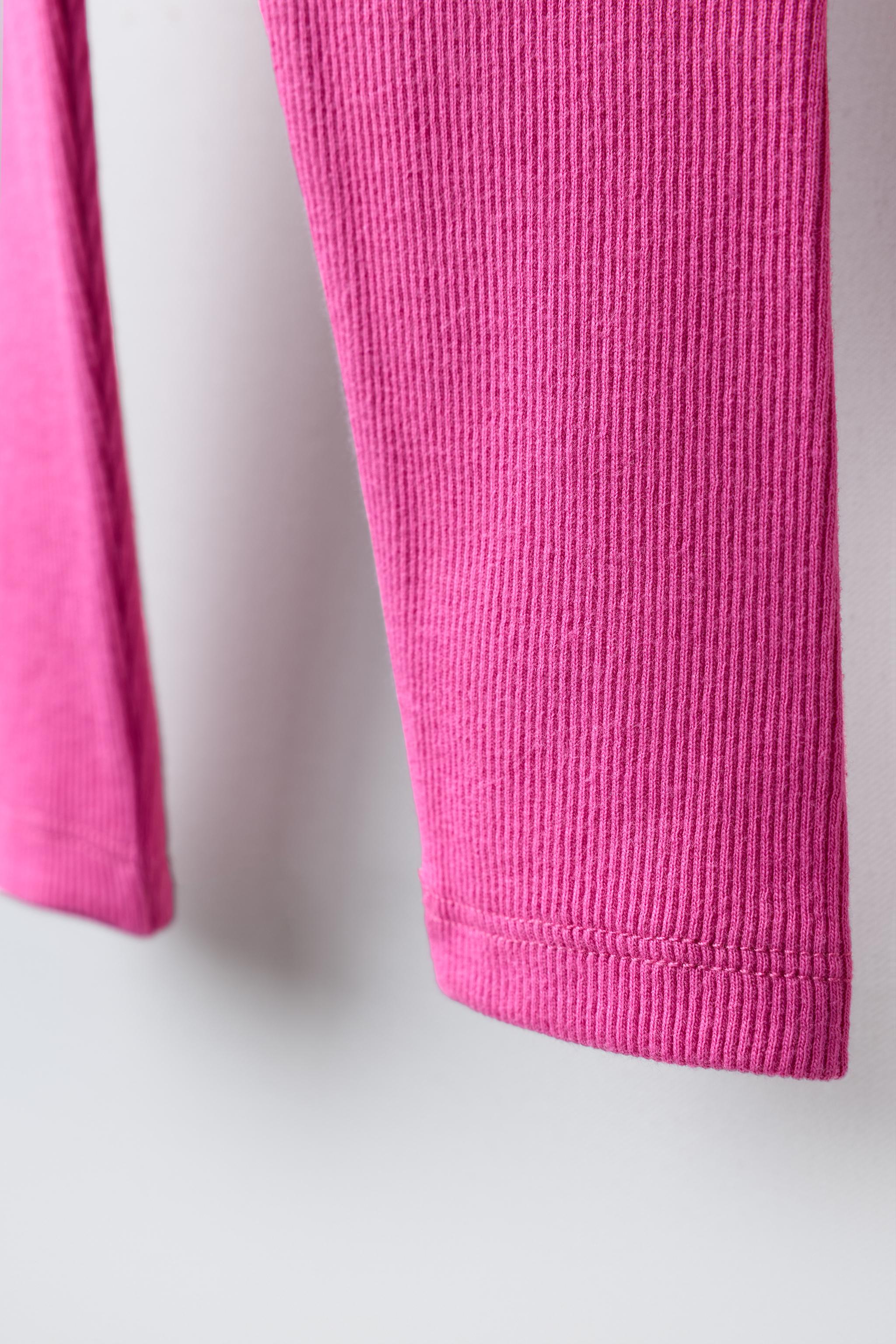 RIBBED LEGGINGS WITH LABEL